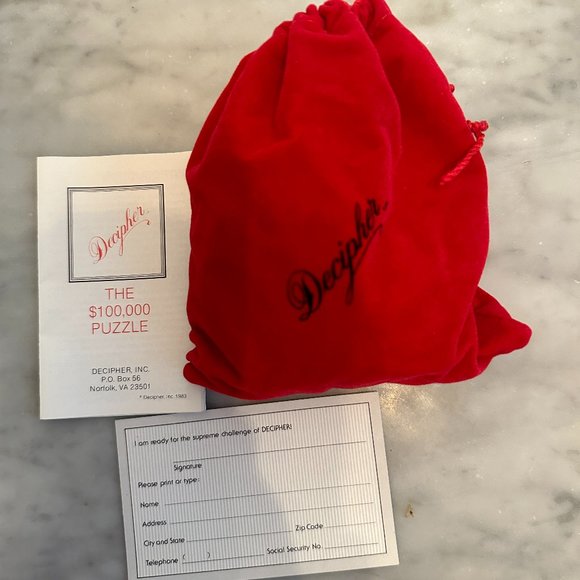 Vintage Decipher Jigsaw Puzzle, The $100,000 Puzzle, 2 Sided, 1st Edition, 1983 - Picture 7 of 10